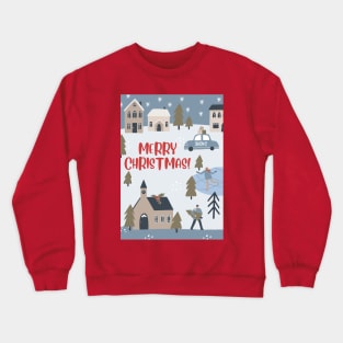 Merry Christmas city scenery Crewneck Sweatshirt